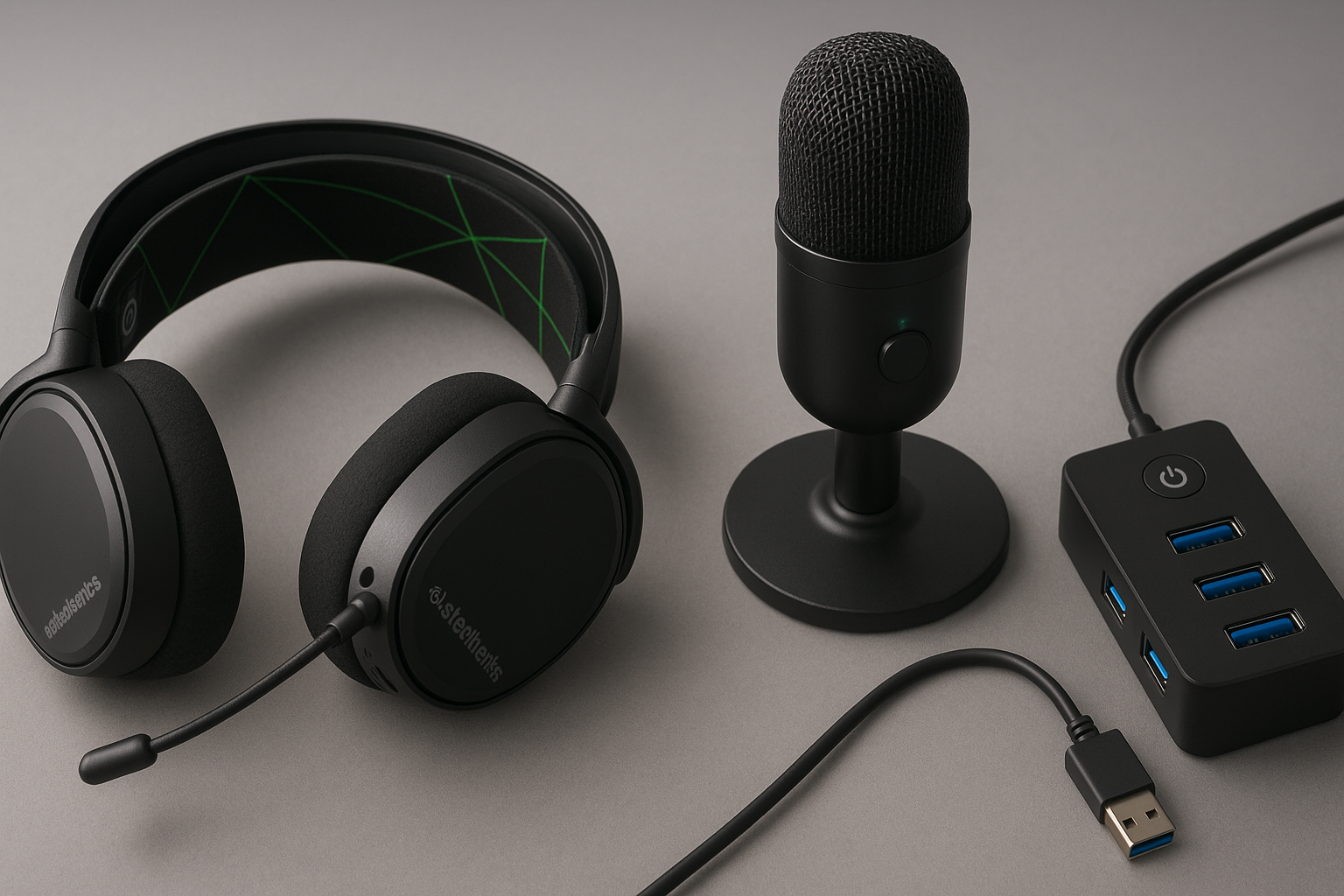 Headware/Microphones & other Desktop needs...